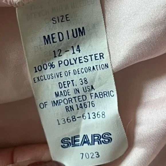 Sears Vintage 70s Pale Pink High Cut Polyester Tap Pants Lingerie Shorts Size M - Picture 8 of 9